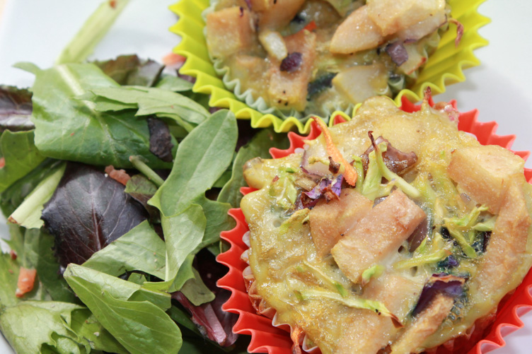 Paleo Ginger Pear Quiche Cups