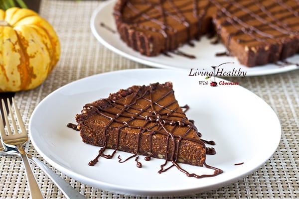 No Bake Triple-Chocolate Pumpkin Pie from Healthy Living with Chocolate