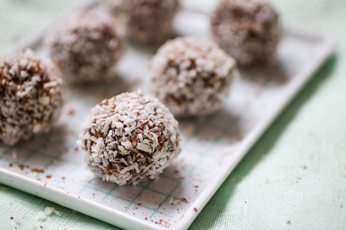 Chocolate Almond Date Balls from Anya's Eats