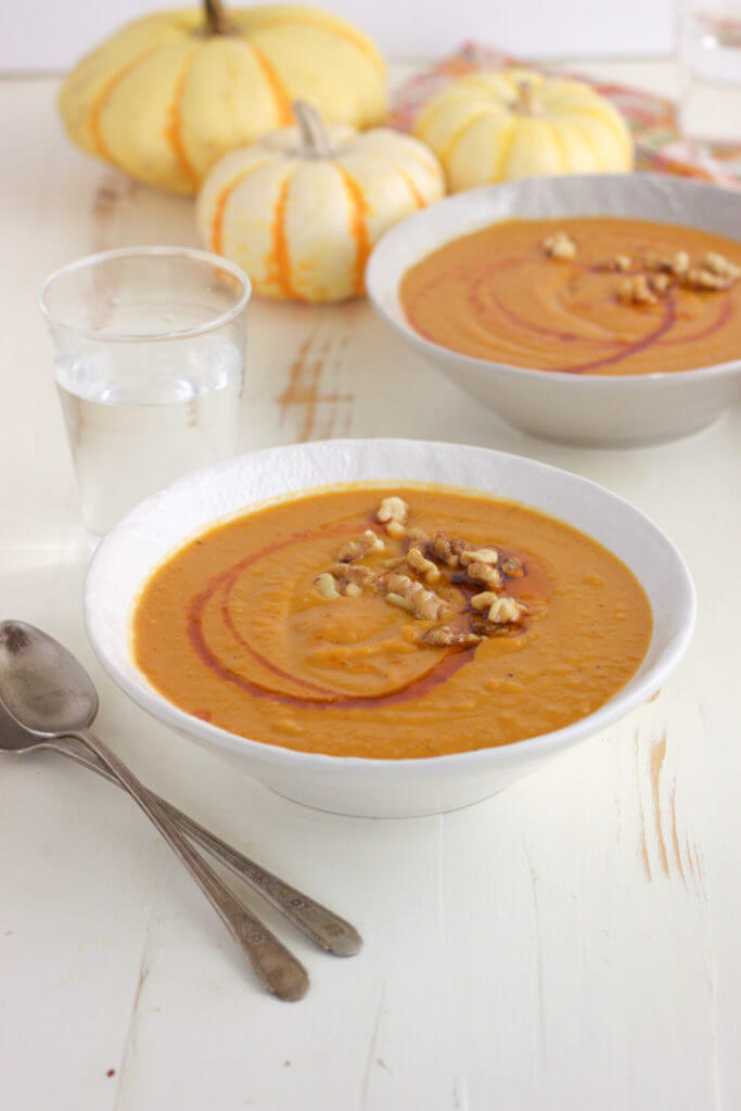 Paleo Curried Persimmon and Sweet Potato Soup - Rubies & Radishes