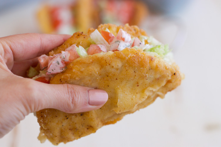 Fried Chicken Taco Shell | Rubies & Radishes