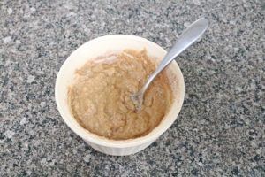 Paleo apple pancake prep