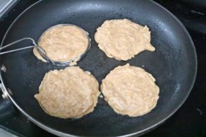Paleo apple pancake prep