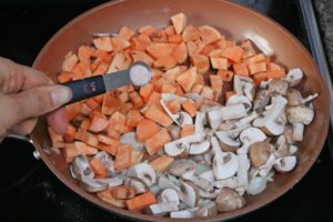 Sweet potato hash in process image