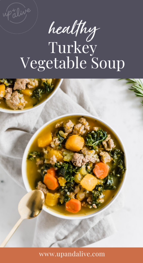 Healthy Turkey Vegetable Soup - Up and Alive