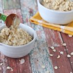 Easy oatmeal face mask in a white bowl