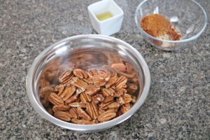 Cajun Pecan recipe in process image