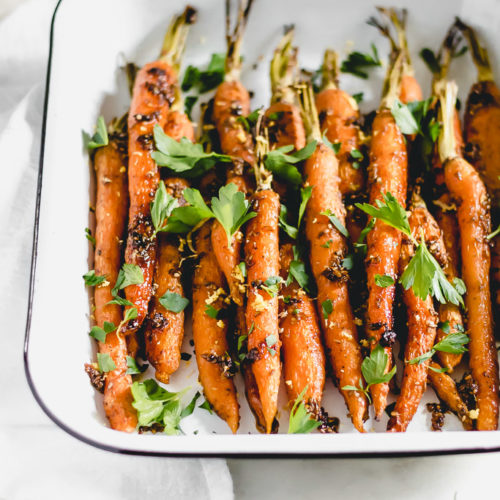 Honey Za'atar Roasted Carrots Up and Alive