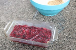 Inprocess image for berry crumble