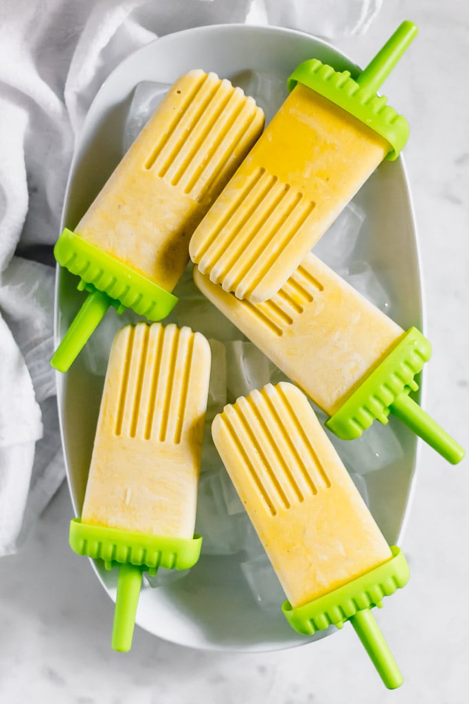 Dairy-free creamy mango popsicles