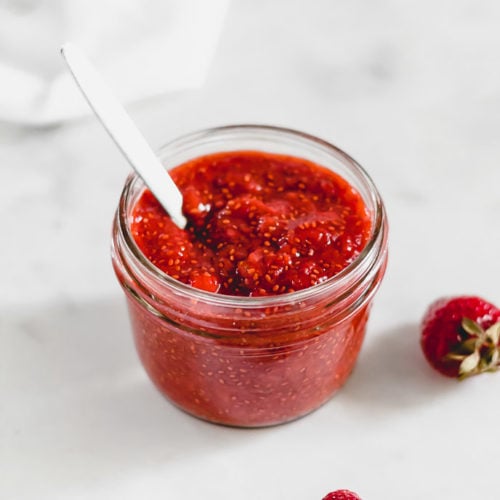 Easy Strawberry Chia Jam with Cardamom and Vanilla - Up and Alive