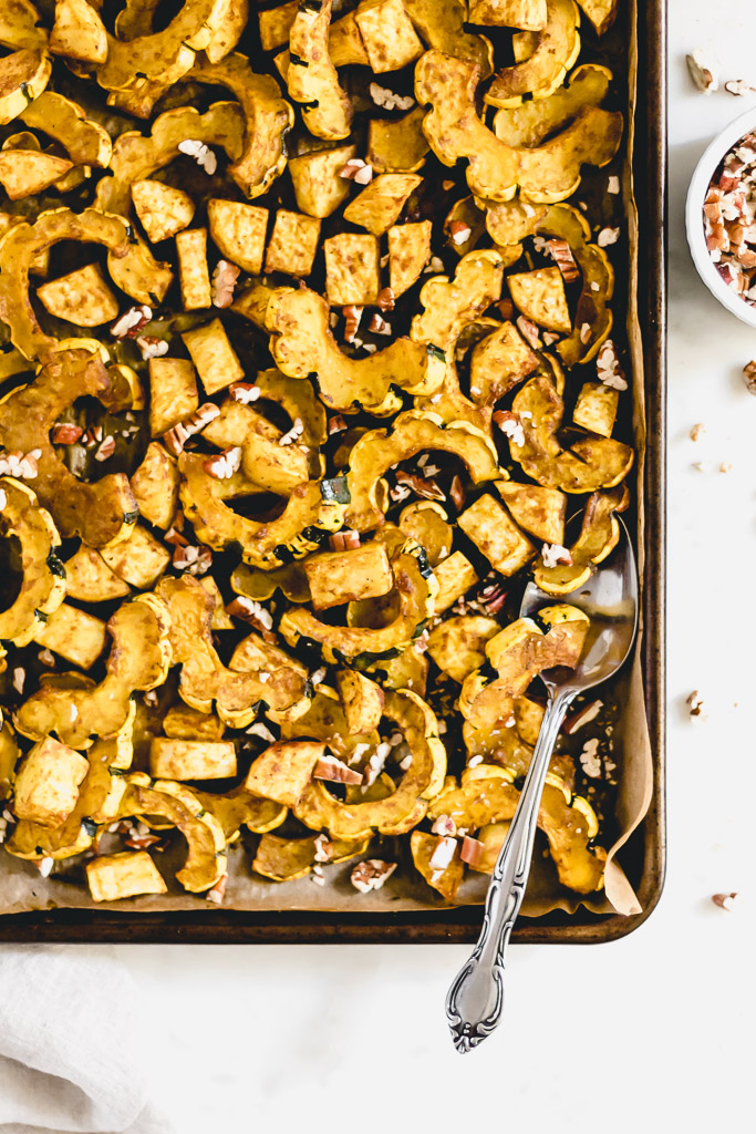 Curry Maple Roasted Squash and Sweet Potato