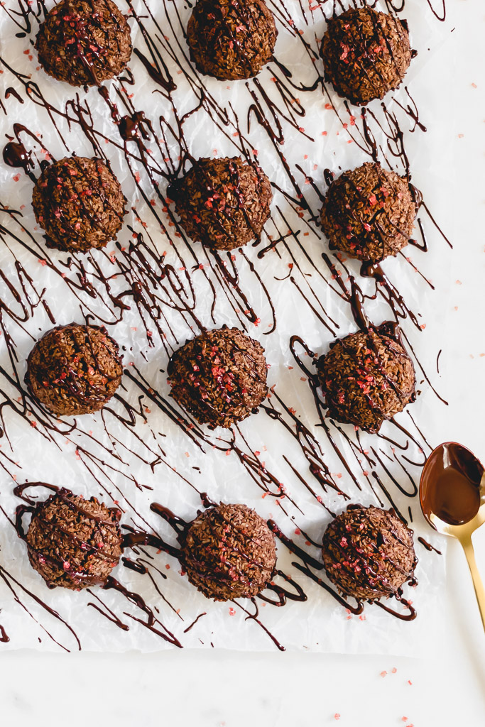 Chocolate Peppermint Coconut Macaroons