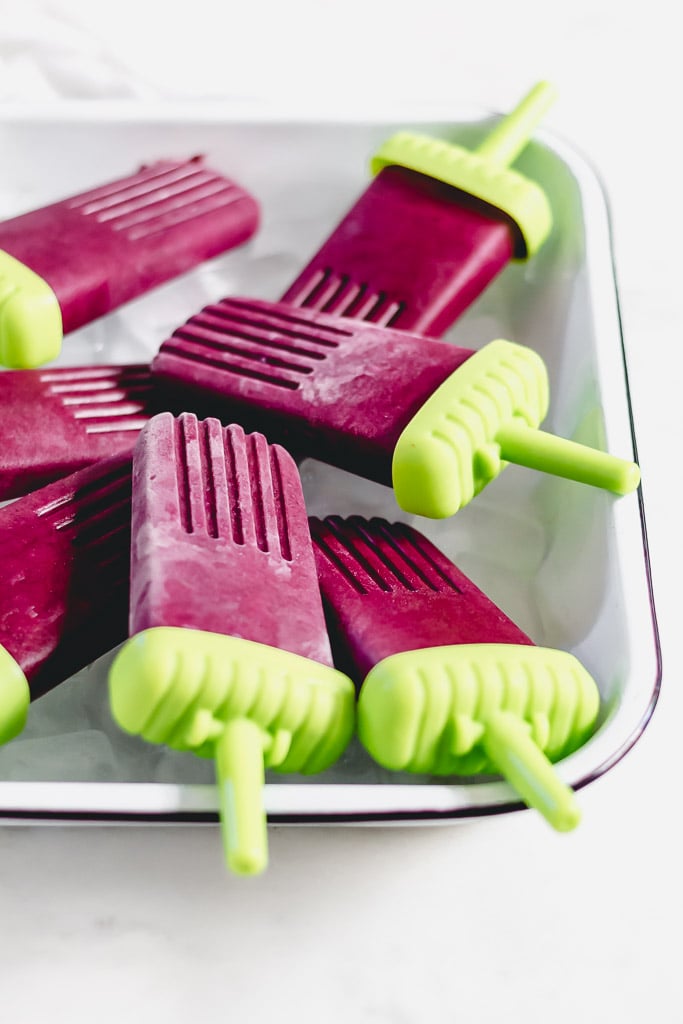 Dairy-Free Blueberries and Cream Popsicles