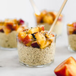 Dairy-free peaches and cream chia pudding