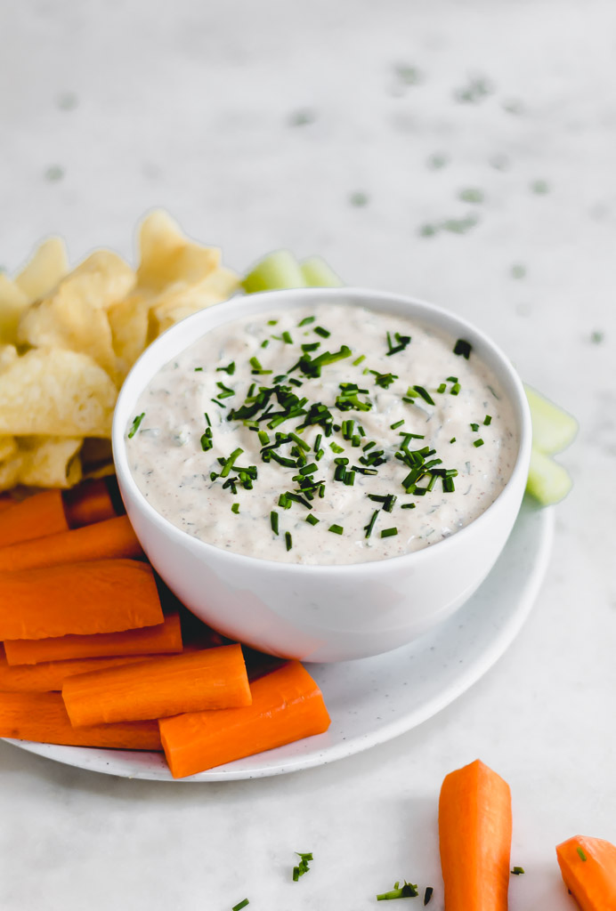 Healthy onion and herb dip